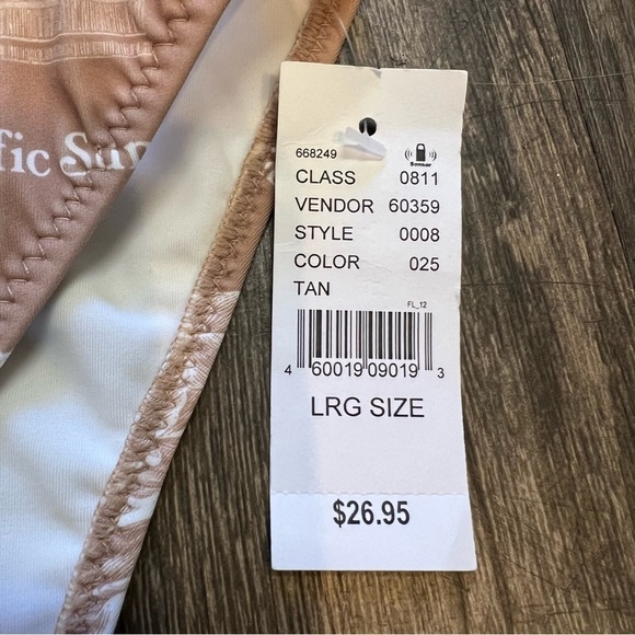 NWT PacSun Classic Bikini Bottom Palm Tree Print Size L - Picture 7 of 7